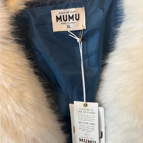 NWT SHOW ME YOUR MUMU - Hudson Coat with faux fur SIZE XLARGE - Picture 2 of 4